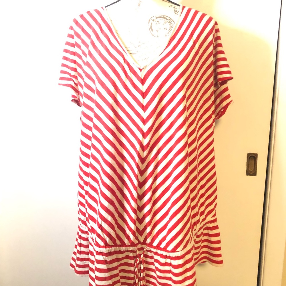 Red white stripe Old Navy top 2X